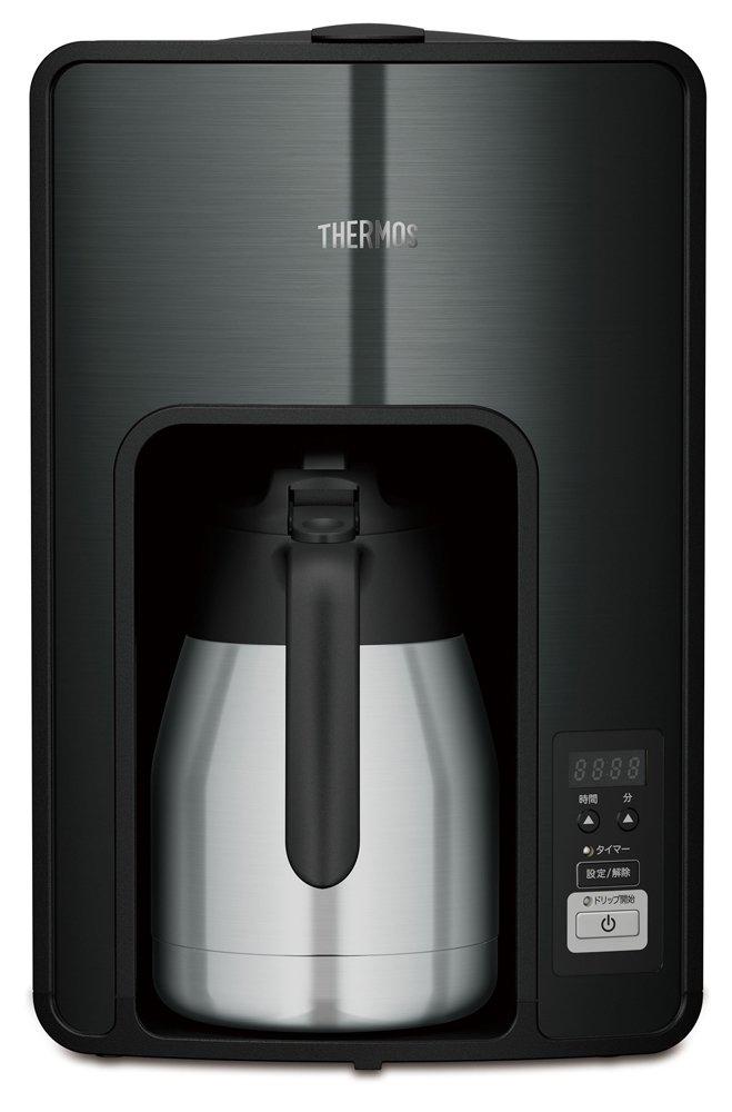 Thermos Vacuum Insulated Coffee Maker, 1.0L, Black (Timer Reservation Available the Day Before) ECH-1001 BK