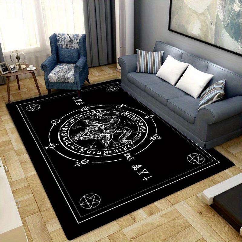 800gsm Crystal Velvet Goat Head Satan Carpet - Home Decor,Bedroom Door Mat,Non-Slip,Wear Resistant,Protective Mat,Machine Washable