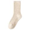 Women's Wool Cashmere Mid-Calf Socks, Thickened & Warm for Autumn/Winter, Non-Bulky, Ideal for Postpartum Care.