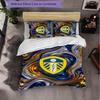Футбольный комплект постельного белья Leeds United из 3 предметов Мягкий пододеяльник с наволочками Набивной комплект для декора спальни для дома