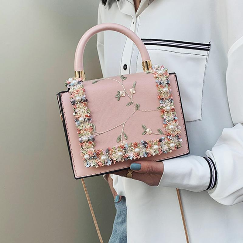 Женские винтажные сумки из цветочного кружева, женские сумки через плечо, вечерний клатч, золотая цепочка, женская сумка-мессенджер