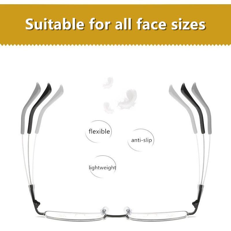 Металлические титановые мультифокальные очки для чтения, прогрессивные очки с защитой от синего излучения и УФ-излучения, очки для дальнозоркости, полурамка для мужчин и женщин