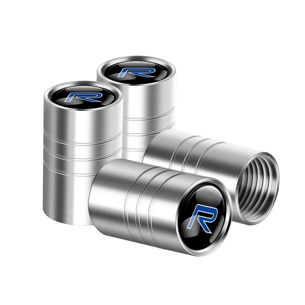 4PCS Metal Valve Caps For Volvo XC60 XC40 XC90 S60 S90 V60 V90 EX30 EX90 XC70 C40 EM90 Car Tire Stem Caps Auto Accessories