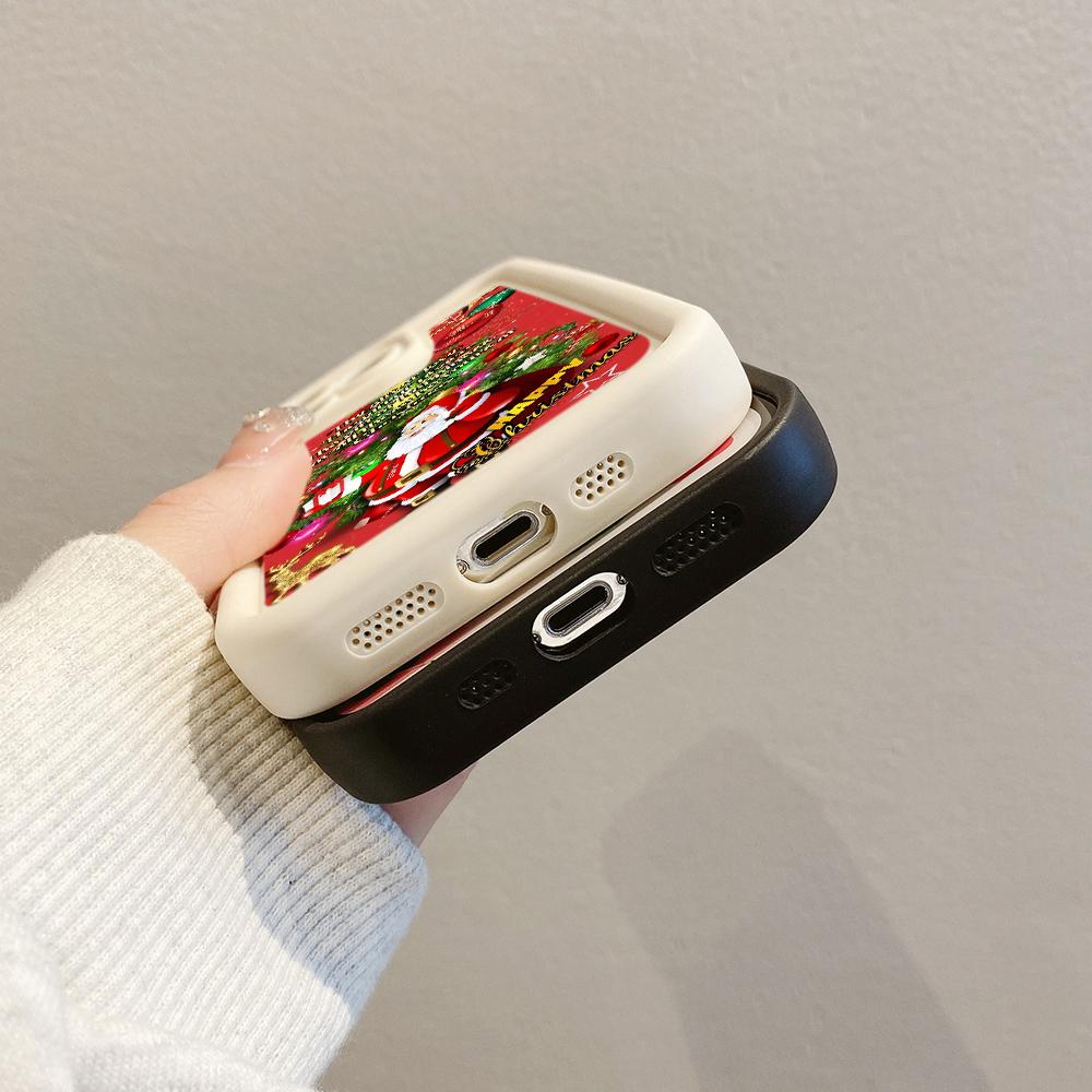 Sky Eye Ladder Soft Case for Samsung A06 A15 A25 A35 A55 A14 A24 A34 S23 S24 FE All Samsung Models Phone Cases Cover NY40 Santa Claus Christmas Tree