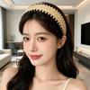 Wide Edge Raffia Grass Hairband Bohemia Bohemian Style Hair Hoop Straw Weave Headband  Women