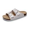 Women's Cork Sole Footbed Sandals Fashion Slide Adjustable Stap Buckle Slippers
