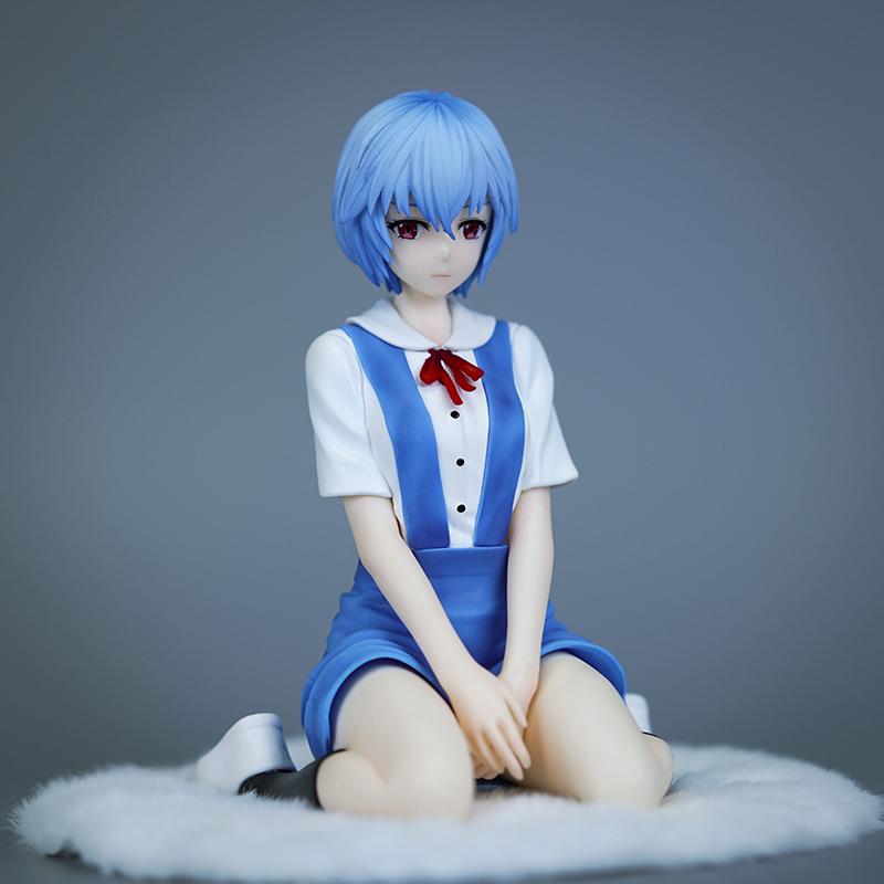 14 см Гк Аянами Рей Аниме Фигурки Сидячая Поза Школьная Форма Модель Модные Игрушки Украшения Красивые Девушки ПВХ Статуэтка Подарки