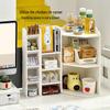 Student Dormitory Corner Desk with Bookshelf and Storage