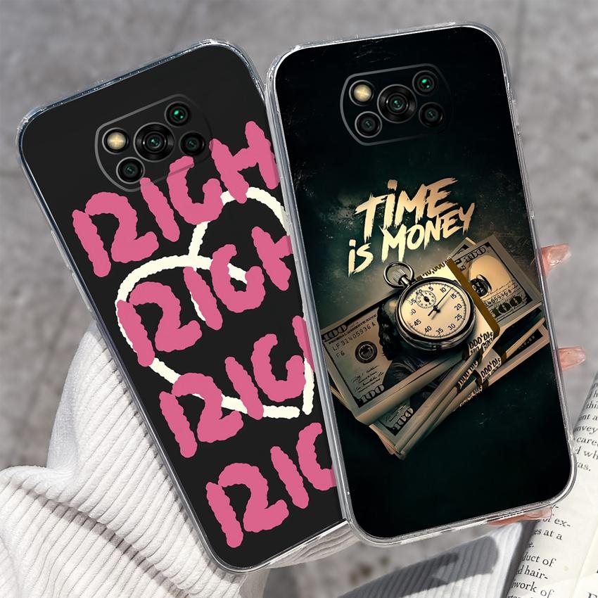 Прозрачный чехол для телефона Xiaomi Poco X3 X4 NFC X5 X6 X7 Pro F3 F4 GT F5 Мягкий ТПУ чехол Ретро узоры карманных часов Ударопрочный чехол для Xiaomi Накладка Capa