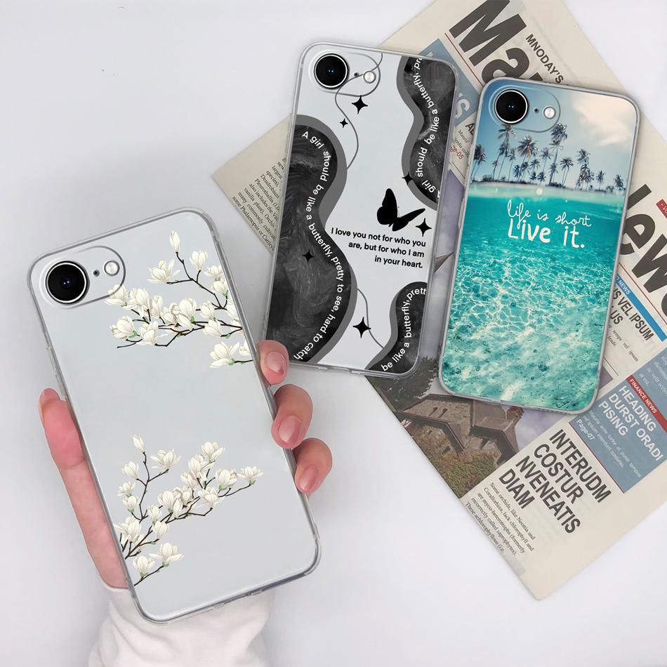 For iPhone 17E Case Gradient Color Transparent Shockproof Phone Housing For iPhone17E/iPhone SE 2026 Soft Slim Back Cover Fundas