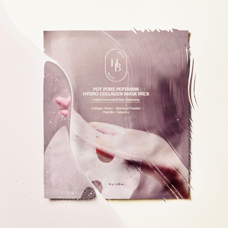HEVE BLUE Горшочек Pore Peptamin Hydro Collagen Mask Pack 35г*4шт