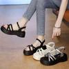 Thick-soled One-word Sandals for Women To Wear New Summer Casual Soft-soled Shoes Thick-soled Shoes