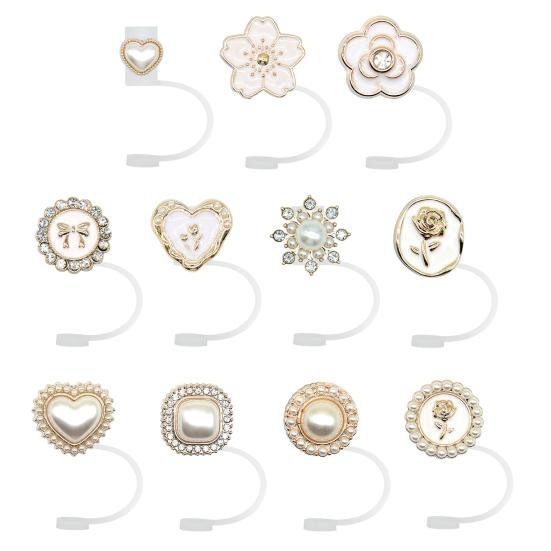 1/11 шт. Колпачок для соломинки для чашки, искусственный жемчуг, соломинка-топпер для стакана 30 и 40 унций, многоразовые пылезащитные наконечники для соломинок, защитные крышки, надежная крышка для напитков