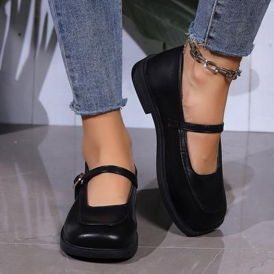 Ретро женские туфли на низком каблуке Оксфорд с квадратной головкой и мелкой подошвой повседневные женские кроссовки на плоской подошве из искусственной кожи летнее новое платье март