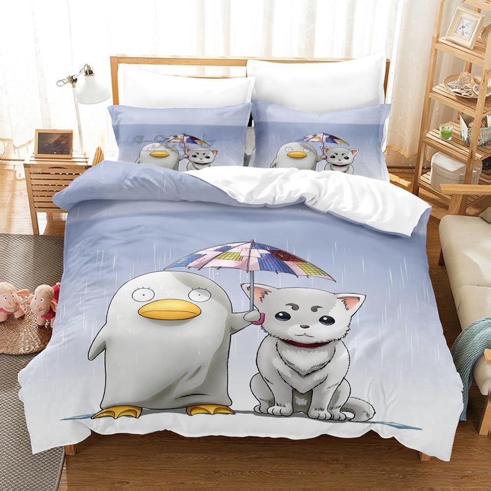 Fashion 3D Anime With Bed Linen Collection Gintama Bedding Collection Single Twin Full Queen King Size Bed Collection Adult Kid Bedroom Duvet Cover