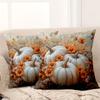 1 Pieces-2D flat printing Autumn Pumpkins And Flowers Decorative Cushions Polyester pillowcase, sofa decorative cushion cov