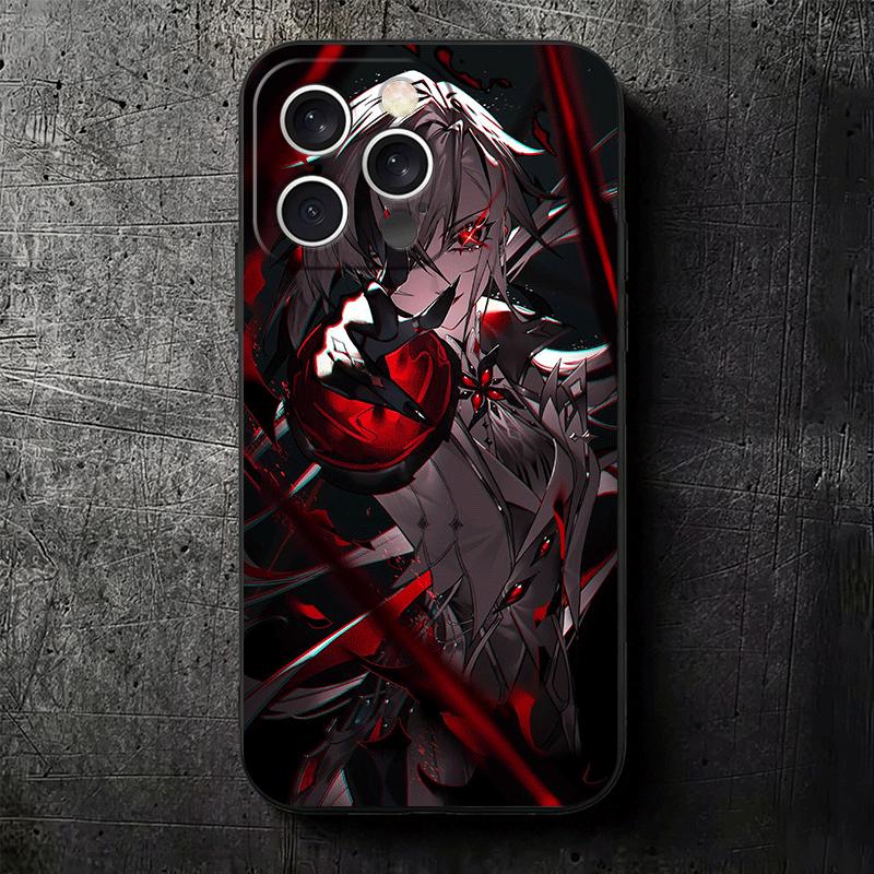 Genshin Impact Арлекино Мягкий чехол для телефона для iPhone 16 16E 17 Air 15 Pro Max 14 Plus 13 Mini 11 12 7 Черная задняя крышка