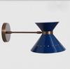 Mid Century Modern Blue Pivot Wall Sconce Brass Arm Vintage Wall Decor Lamp Retro Bedroom Light Fixture Home Interior Gift Design Lighting