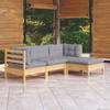 Day and Night - Day and Night Garden Furniture Set 4 Pieces and Pine Wood Cushions