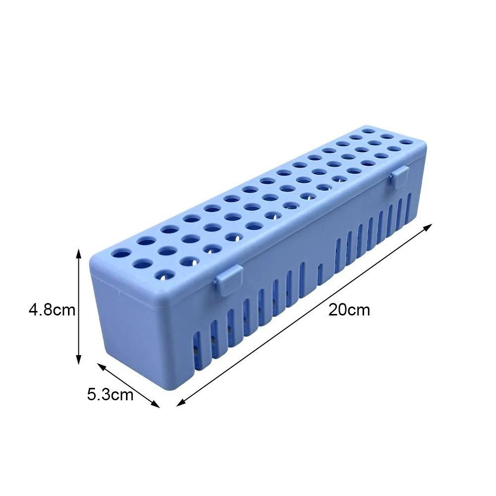 Plastic Dental Sterilization Case Perforated Design Dental Disinfection Tray Clinic Use