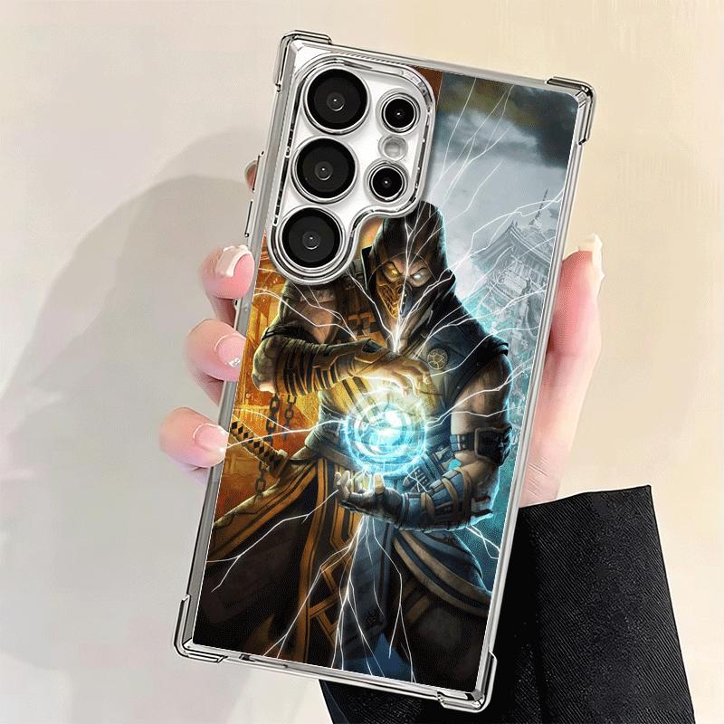 Mortal Kombat Game Plating Phone Case For Samsung Galaxy S24 S25 FE S26 Edge S23 Ultra S22 S21 Plus S20 Anti-Fall Airabag Cover