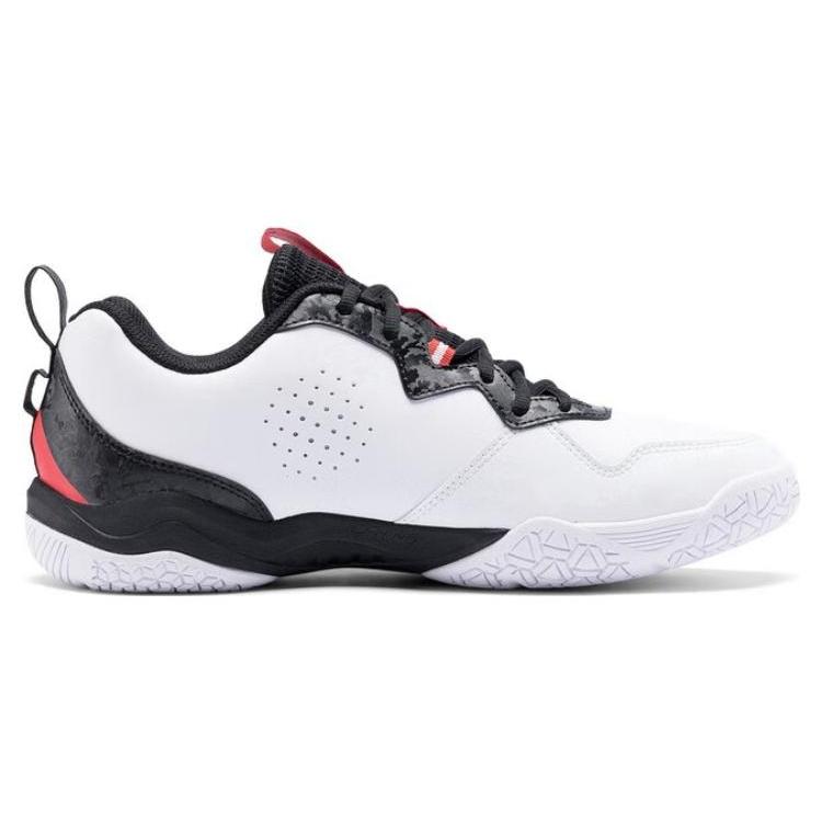 Li Ning CS6 Удобные, нескользящие, износостойкие, дышащие низкие бадминтонные кроссовки, унисекс, бело-черные, AYTS055-3