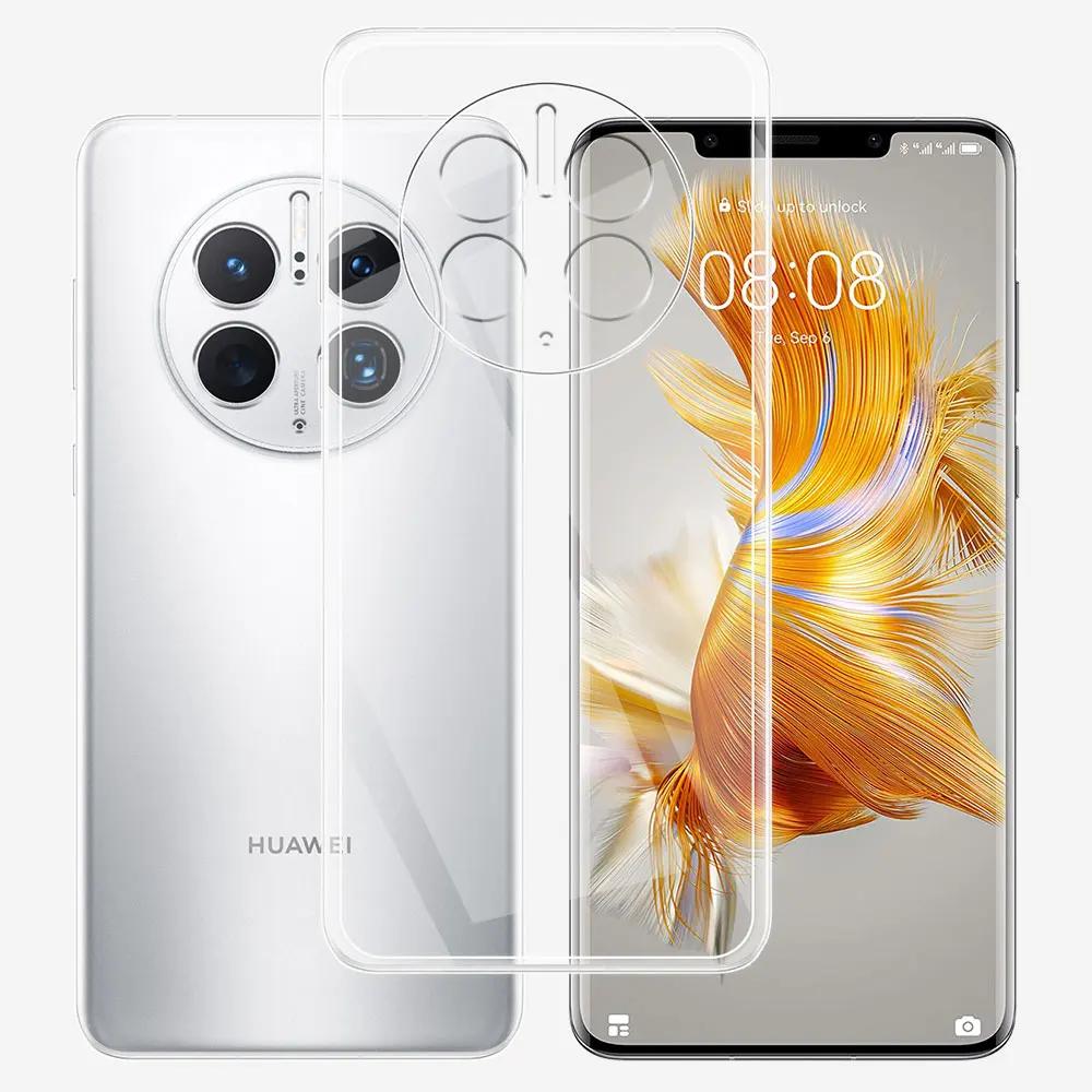 Чехол для Huawei Mate 50 Pro Прозрачный Силиконовый Мягкий ТПУ Задняя крышка Для Huawei Mate 50 Funda Для Huawei Mate 50 E Прозрачный Coque