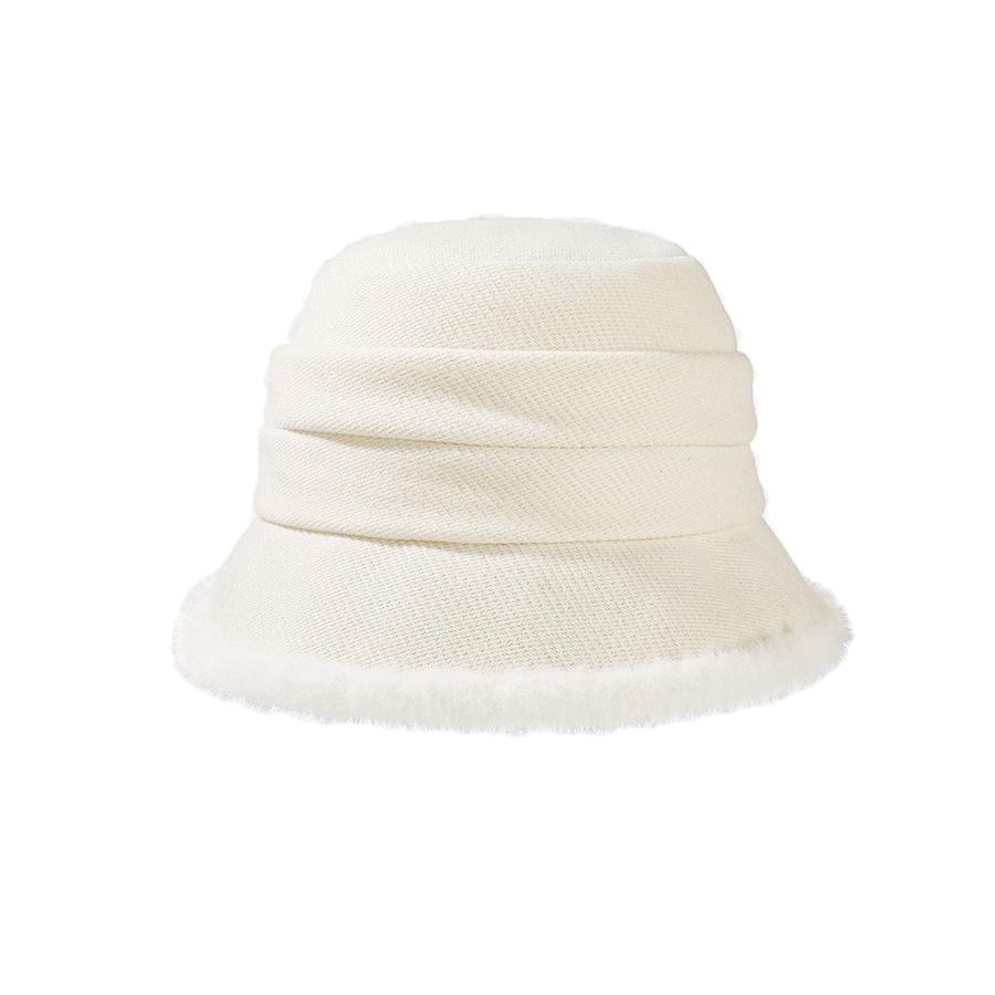 Autumn Winter Fisherman Hat Women's Thick Plush Bucket Hat Warm Basin Hat