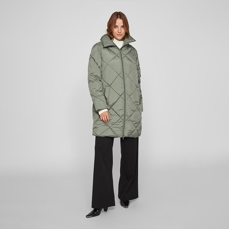 Стеганое пальто с высоким воротником viadaya noos 14074434 4139 Женщина VILA