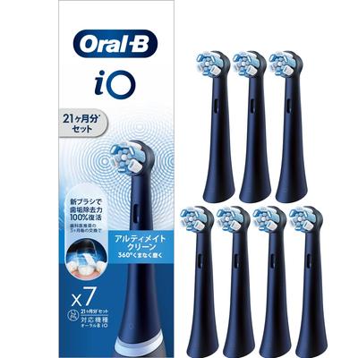 Набор сменных насадок Braun iO Ultimate Clean 7 для серии iO Oral-B (Запас на 1,5 года, Щетки) (iORBCB-7EL, Черный)