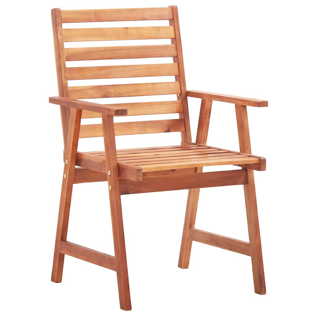 Garden Dining Chairs 4 pcs with Cushions Solid Acacia Wood