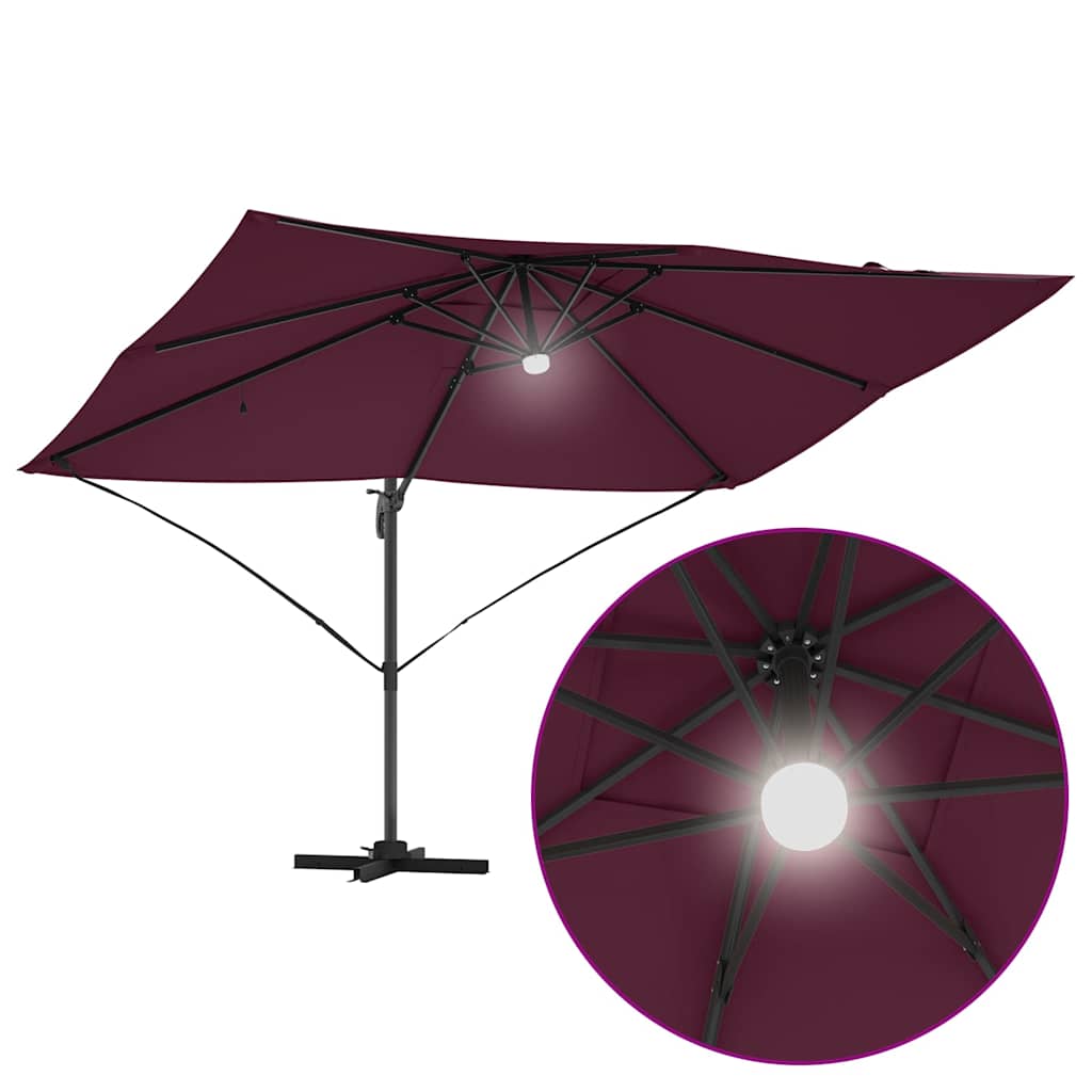 Sun Umbrella Bordeaux Red 351 x 250 x 253 cm