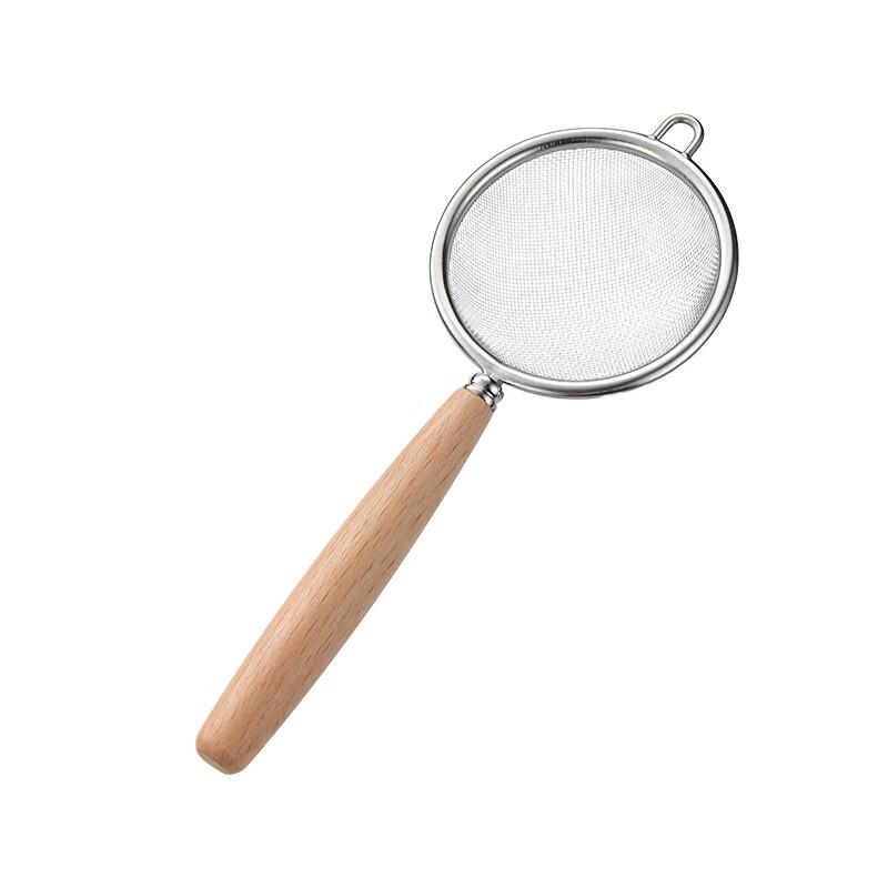 Wutuo Stainless Steel Wood Handle Fine Mesh Sieve