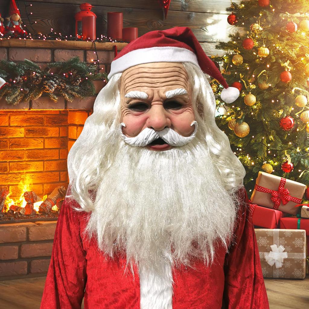 Grandma Christmas Headgear Christmas Headdress Decoration Holiday Soft Latex Adult Headgear Xmas