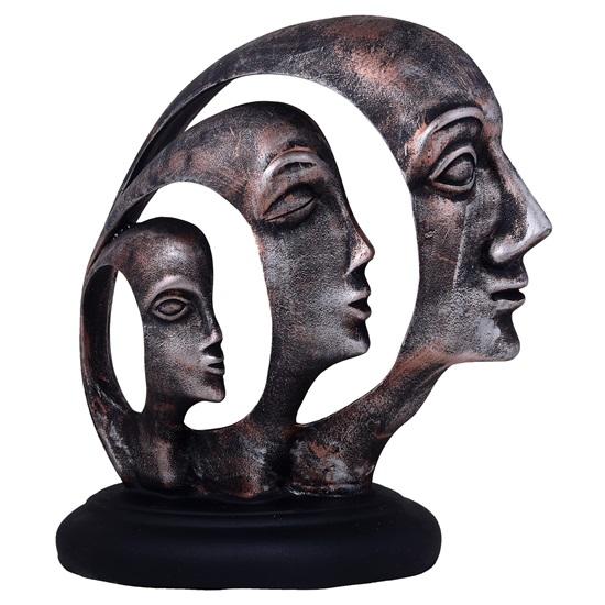 Статуя леди с кольцом на лице для домашнего декора. Образец современного искусства. Леди лицо.