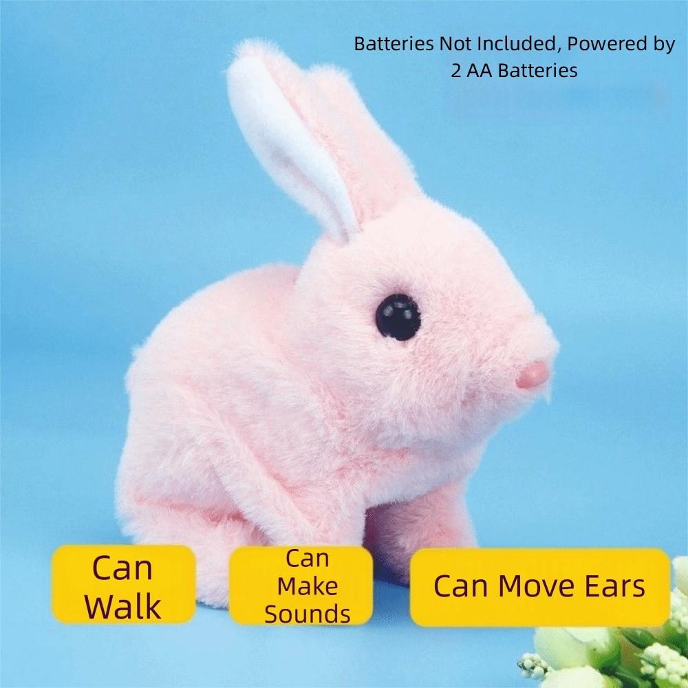 Wag Tail Electric Bunny Plush Lifelike Simulation Stuffed Rabbit Doll Electric Pet Rabbit Easter