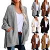 Women's Fashion Loose Cardigan Long Sleeve Knit Personalized Solid Color Casual Sweater
