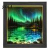 Мягкий Неослепляющий Ночник LED Фоторамка, Деревянная с 3D Объемным Настенным Декором, Художественный Печатный Пейзаж, Освещение для Спальни