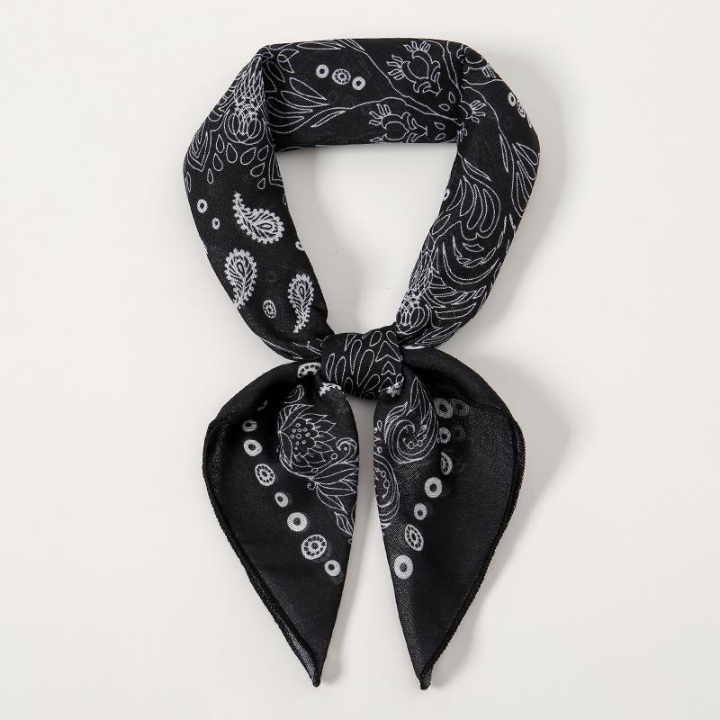Fashion Paisley Print Cotton Hairbands Scarf Women  New Elagant Bandana Neck Kerchief Head Bands Foulard Female Scarfs