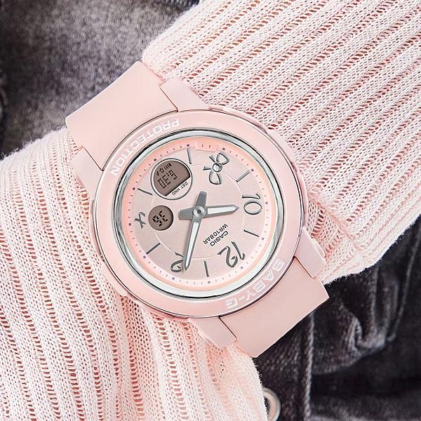 Casio Women's Baby-G BGA-290RA-4AJF [BABY-G Ribbon Design] Round Watch Resin Digital Analog