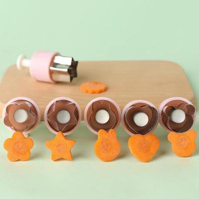 6 шт., набор форм для резки овощей, пресс-тип из нержавеющей стали, мини-резак для печенья, форма для фруктового печенья, кондитерских изделий, детские инструменты для выпечки, пищевых добавок