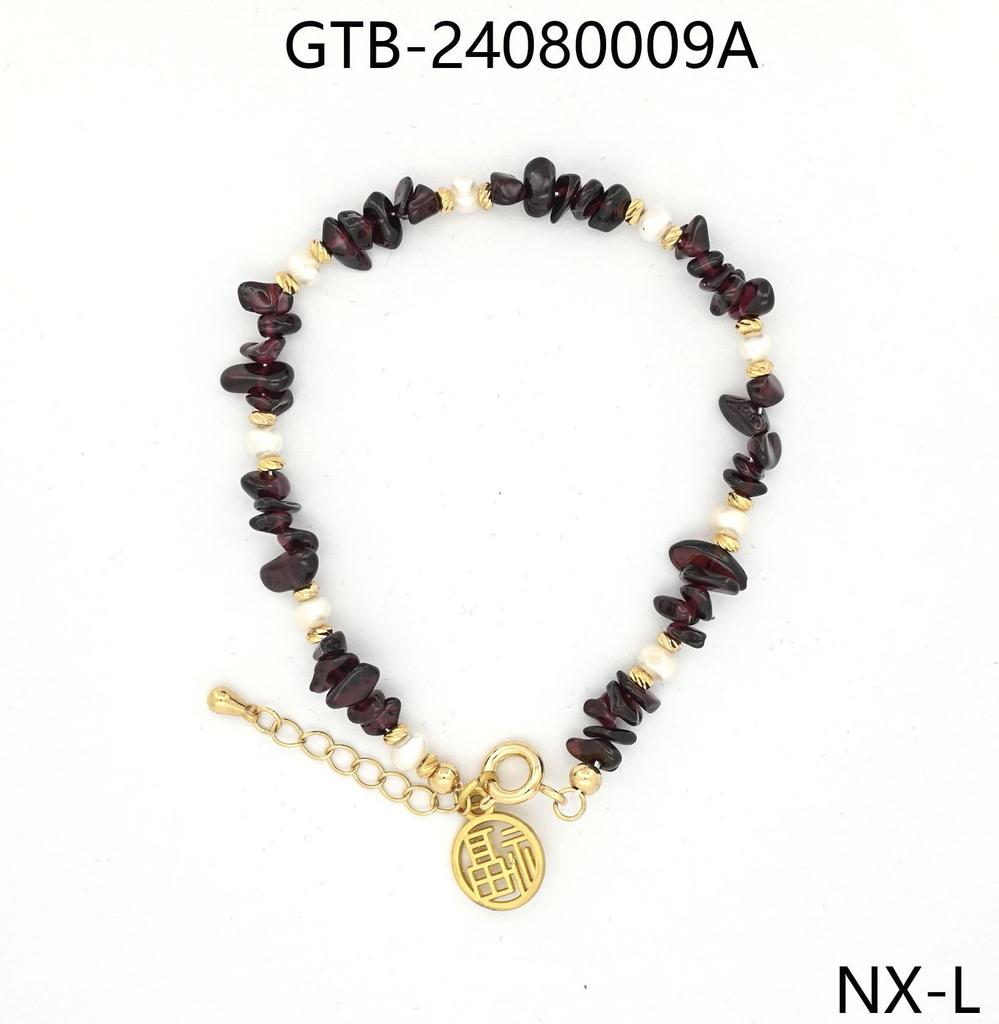 Высококачественный позолоченный браслет из натуральных камней - идеальный подарок для девушки или друга