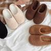 Baotou Hairy Half Slippers Women's Wear Autumn and Winter 2025 New One-pedal Lamb Wool Cotton Slippers Flat Bottom