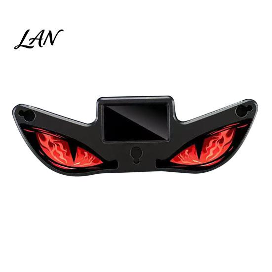 Night Driving Atmosphere Lamp Solar Devil Eyes Light for Windshield, Magnetic Installation Window Warning Sign with Three USB Rechargeable Car