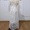 2025 Spring & Summer New Women's Long-sleeved One-shoulder Bridal Wedding Dress with Lace Jacquard for Bride