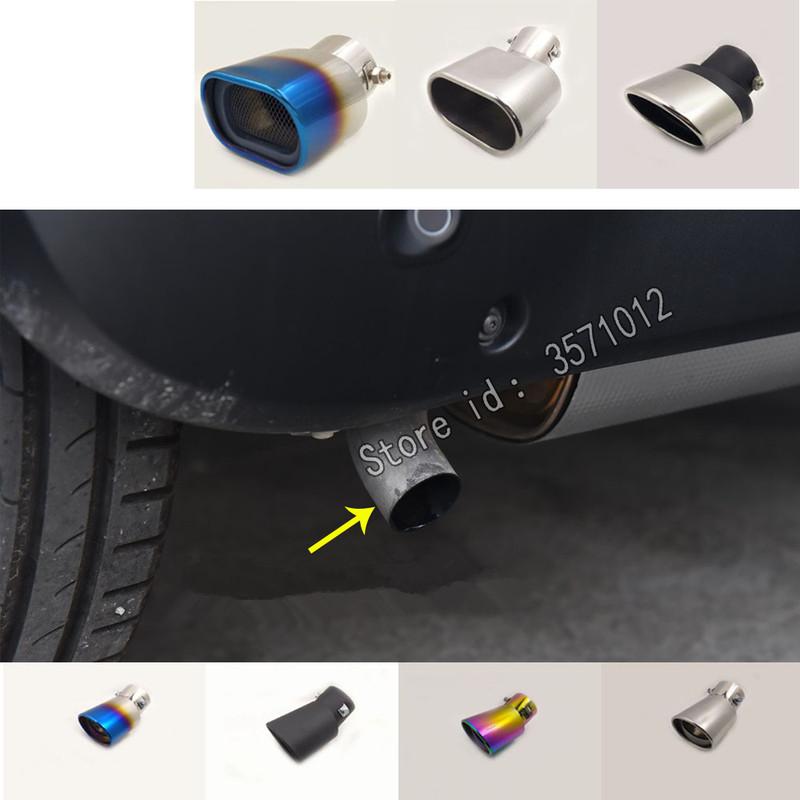 Для Benz Smart Fortwo 2015 2016 2017 2018 Накладка на глушитель Наружная Задняя часть Выхлопная труба Специальная Наконечник выхлопной трубы Заднее выходное отверстие Декоративный элемент