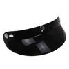 Universal Black, 3-Snap, Motorcycle Helmet, Peak Lens, Open Face, Sun Shade, Visor Shield