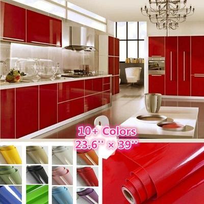 Самоклеящаяся толстая мебель, ремонт, ванная комната, кухонный шкаф, столешница, наклейка на стену