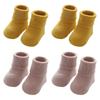 Толстые носки для новорожденных Mom's Care, базовые цвета, 4 пары, корейские товары для детей