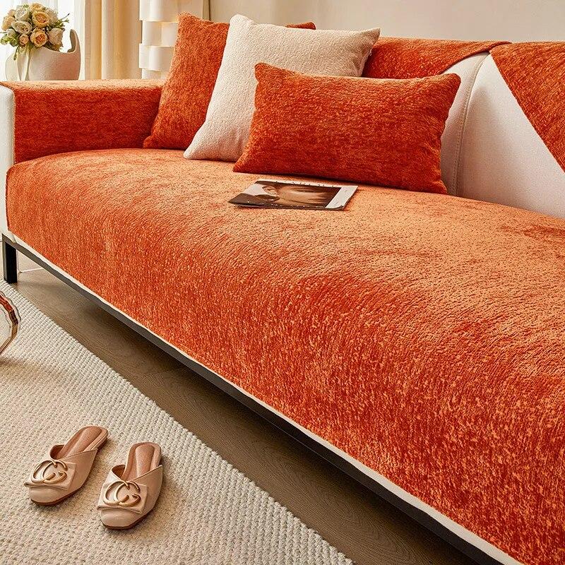 Роскошная подушка для дивана для гостиной, синель, нескользящий диван, полотенце, чехол для дивана, угловой диван, чехол для сиденья, защита дома, 1 шт.